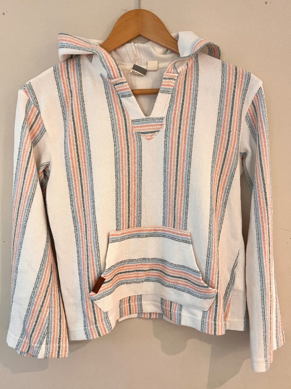 Roxy Girl Striped Baja Hooded Beach Pullover